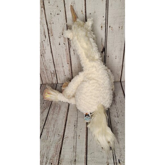 20" Jellycat Dainty Unicorn Plush Large Stuffed Animal Pink Hooves Textured Fur - Picture 2 of 2